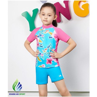Bộ gồm áo và quần bơi rời  bé gái YingFa Y0380
