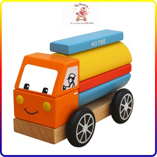 Đồ chơi gỗ winwintoys Bộ lắp ghép xe bồn