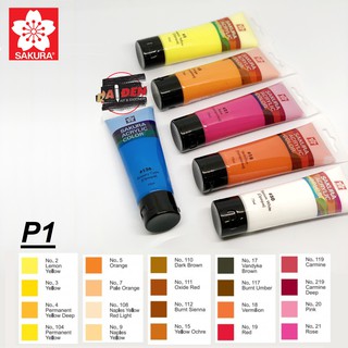 [DA ĐEN] Bảng 1- Màu Acrylic Sakura Tuýp 75Ml - XAC75 (Vẽ Được Nhiều Chất Liệu)