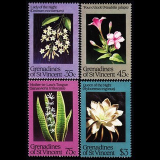 Tem sưu tập Tem Saint Vincent &amp; the Grenadines Hoa 1984 ( 4 tem )