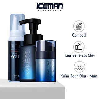 Combo Skincare Sữa Rửa Mặt+Tẩy Tế Bào Chết+Gel Kiểm Soát Dầu Nhờn BLUEMAN ZL15020551 ZL176 ZL45