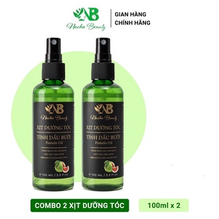 Bộ 2 Chai Xịt Tinh Dầu Bưởi Pomelo Nacha beauty Ngăn rụng tóc giúp tóc dài và dày hơn (100ml x2)