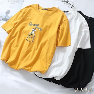 [Có video] Áo phông form rộng tay lỡ unisex - orange soda - Sỉ số lượng lớn