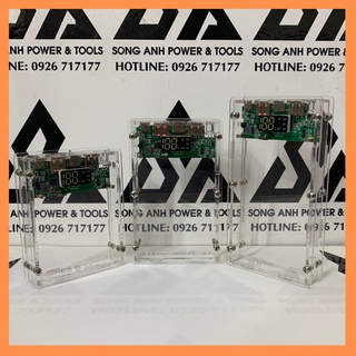 Box sạc dự phòng mica trong suốt mạch sạc nhanh QC 3.0 chip W332. (A105)