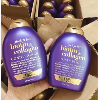 Cặp dầu gội xả Biotin &amp; Collagen OGX100%