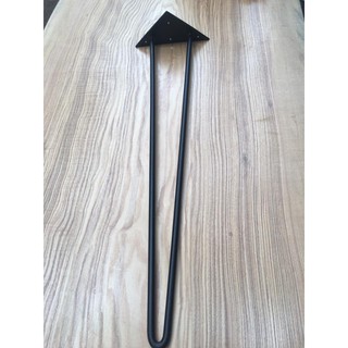 Chân Haipin lắp bàn gỗ nguyên tấm, chân decor bàn me tây, chân cao 20cm loại 2 thanh sắt
