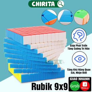 RUBIK 9x9 Không Viền LOẠI TỐT Xoay Tốc Độ - Đồ Chơi Trẻ Em CHIRITA (Shop có bán Rubik 3x3,..)