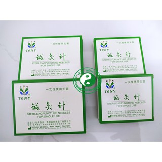 Kim Châm Cứu Tony- Kim Châm Cứu vô trùng dạng vỉ- Đốc vàng- sắc bén- Hộp 100 kim