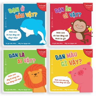 Sách Ehon - Combo 4 cuốn: Bạn Là Ai Vậy (Ehon Động Vật) - Dành cho trẻ từ 0 - 3 tuổi