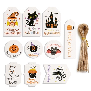 Set 10 tag Halloween trang trí kèm dây