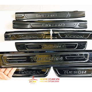 Tucson, Bộ 8 ốp bậc Trong ngoài Tucson 2016-2020- mẫu Titan ( tặng keo trợ dính)