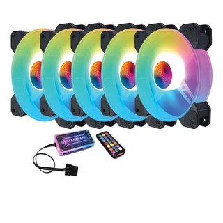 BỘ 5 FAN COOLMON Y1 LED RGB CÓ REMOTE NEW