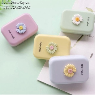 Khay gương đựng lens hoa cúc mini