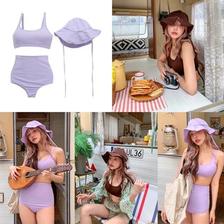 Set bikini tặng kèm mũ như hình (kèm video cận chất)