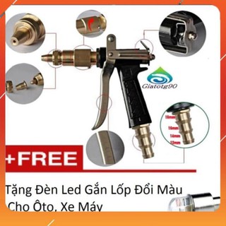 Vòi Xịt❤️Evoucher Súng xịt rửa chuyên nghiệp tăng áp lực nước 300%  206236 + Tặng 1 đèn led gắn lốp đổi màu