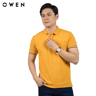 Áo polo ngắn tay Nam Owen Cotton Bodyfit Vàng - APV220307