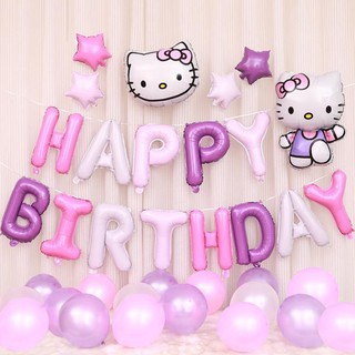 Set trang trí sinh nhật cho bé gái kitty