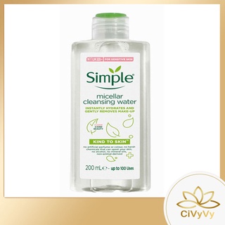 Nước Tẩy Trang Simple Kind To Skin Micellar Cleansing Water 200ml