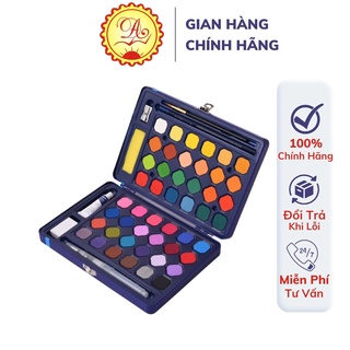 Bộ 48 màu nước dạng nén Ánh Dương Giorgione kèm cọ nhanh khô dễ sử dụng vẽ sáng tạo nghệ thuật - Solid Watercolor