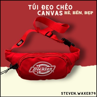 Túi chéo bao tử nam &amp; nữ unisex đeo vai xách đeo bụng đẹp đi chơi, đi học chất canvas DICKIES CHÉO VER 2 | steven