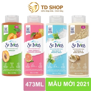 Sữa Tắm ST.Ives Yến mạch và Bơ,cam chanh,muối biển,hương Mơ chai 473ml