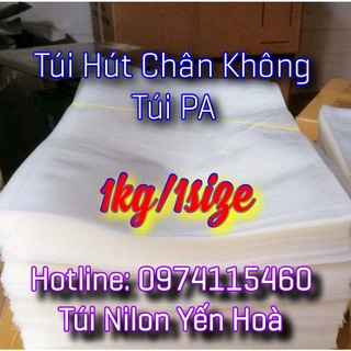 1kg Túi PA hút chân không 10zem/15zem 2 mặt trơn