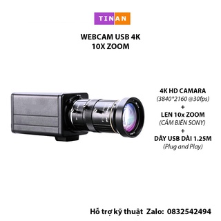 [USB, 4K] Webcam HD 4K C260/ C280, Lấy Nét Tự Động, Zoom 10X, Dùng Cho Cuộc Họp.
