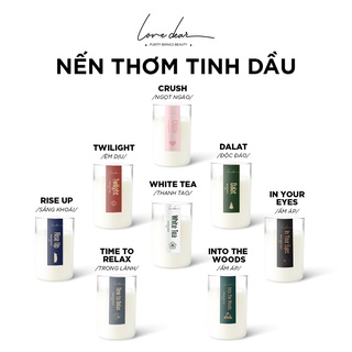 Nến Thơm Tinh Dầu Cao Cấp LoveDear 100g Nhiều Mùi - Không Khói Decor Sang Trọng
