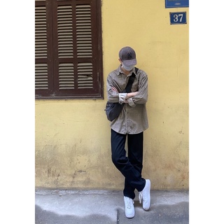 Quần Jean Ống Suông Form Rộng Unisex Nam Và Nữ, Quần Dài Đen | C'est Vintage