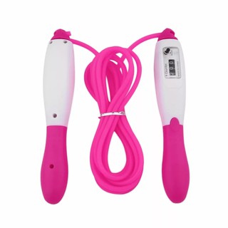 Dây nhảy thế dục có bộ đếm số cơ học Dây lõi cáp - Hồng