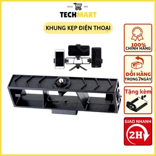 Khung kẹp điện thoại hình chữ nhật đa chức năng cho chân máy ảnh chất liệu nhựa ABS
