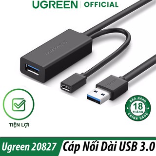 Cáp Nối Dài USB 3.0 Dài 10M Ugreen 20827 Chính Hãng