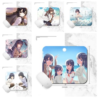 Miếng lót chuột IN HÌNH Bunny girl senpai Hội chứng tuổi thanh xuân anime chibi tiện lợi xinh xắn