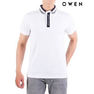 Áo polo ngắn tay nam OWEN Bodyfit màu trắng - APV21865