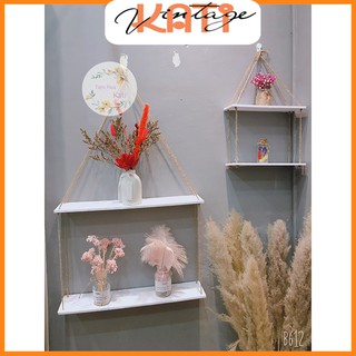 KỆ TREO TƯỜNG dây thừng - decor trang trí nhà cửa - trang tri trà tranh, trà sữa, quán ăn - [801]