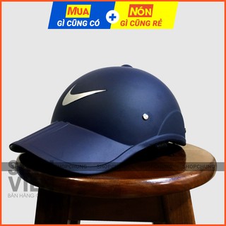 MŨ BẢO HIỂM LƯỠI TRAI LOGO NK NỮA ĐẦU