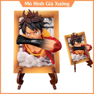 Mô hình One Piece Khung Ảnh 3D Luffy  siêu ngầu cao 12cm + đồ tặng kèm, figure mô hình one piece , mô hình giá xưởng