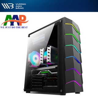 CASE AAP WAVES GAMING LED RGB (Hông trong suốt)- Có sẵn dãy LED mặt trước