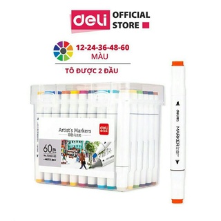 HỘP BÚT 48 MÀU 2 ĐẦU CAO CẤP ARTIST'S MARKERS DELI