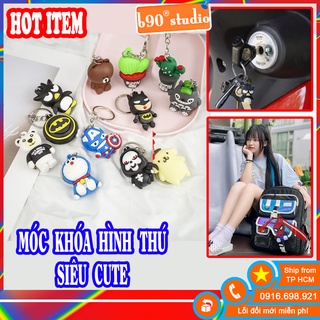 GIÁ SỈ  [CHỌN MẪU] MÓC KHOÁ silicone đầy đủ ba chiều 3D PVC treo balo túi xách