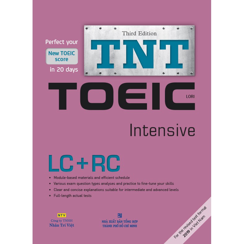 Sách - TNT TOEIC Intensive LC + RC (Third edition - 2019 format)