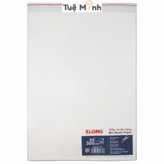 Tập 20 giấy vẽ A4+ Klpng siêu dày 300gsm giấy ký họa mỹ thuật màu nước MS 779