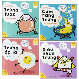 Sách - Ehon Nhận Biết - Bé Trứng Tròn Xoe (Bộ 4 quyển, lẻ tùy chọn)