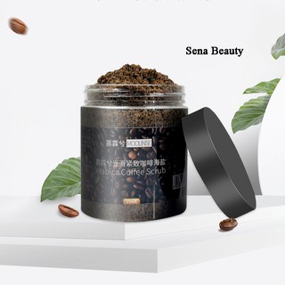 Một Hộp Muối Tắm Tẩy Da Chết Cafe Dừa Trắng Mịn Da Moonlinse Arabica Coffee Scrub 256g