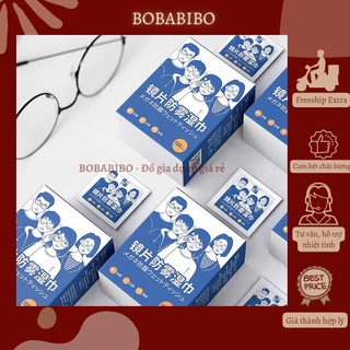 Hộp 100 Miếng Lau Kính Nano Chống Hơi Nước, Khăn Lau Kính Chống Bám Hơi Nước Công Nghệ Nanno Cho Mắt Kính, Điện Thoại
