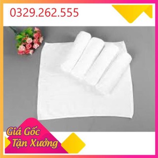 (Sale Khủng)  Khăn Lau Trắng Đa Năng Chất Liệu Cotton Sợi 20x20cm Khăn Trắng Lau Sạch Mọi Thứ