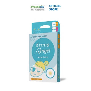 Miếng dán mụn dermaAngel ban ngày và đêm (12+6 miếng/hộp)