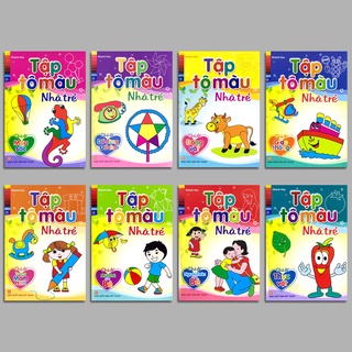 Sách - Tập tô màu nhà trẻ (Lẻ tùy chọn 8 quyển)
