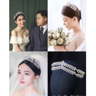 vương miện cô dâu. Vương miện lá đá sang trọng