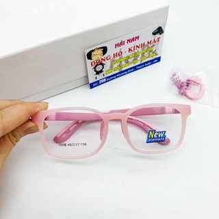 Gọng kính cận cho trẻ em siêu dẻo chống gãy LẮP MẮT CẬN LOẠN THEO YÊU CẦU (có tặng kèm phụ kiện thay thế)